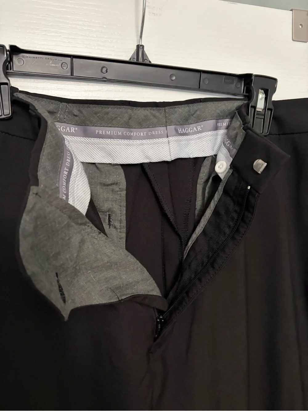 Haggar Black Men's Dress Pants - Straight Fit
